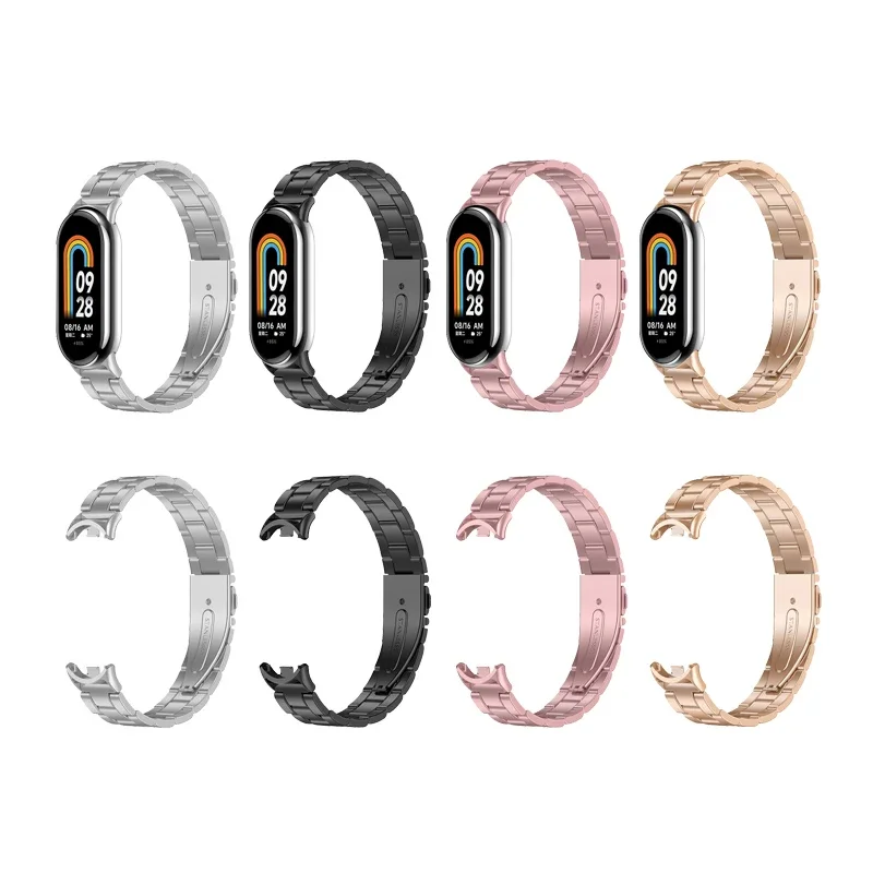 Металлический браслет из нержавеющей стали для Xiaomi Mi Band 8, браслет на запястье с тремя бусинами, браслет на запястье band8, серебристый, черный, розовый
Металлический браслет из нержавеющей стали для Xiaomi Mi Band 8, браслет на запястье с тремя бусинами, браслет на запястье band8, серебристый, черный, розовый