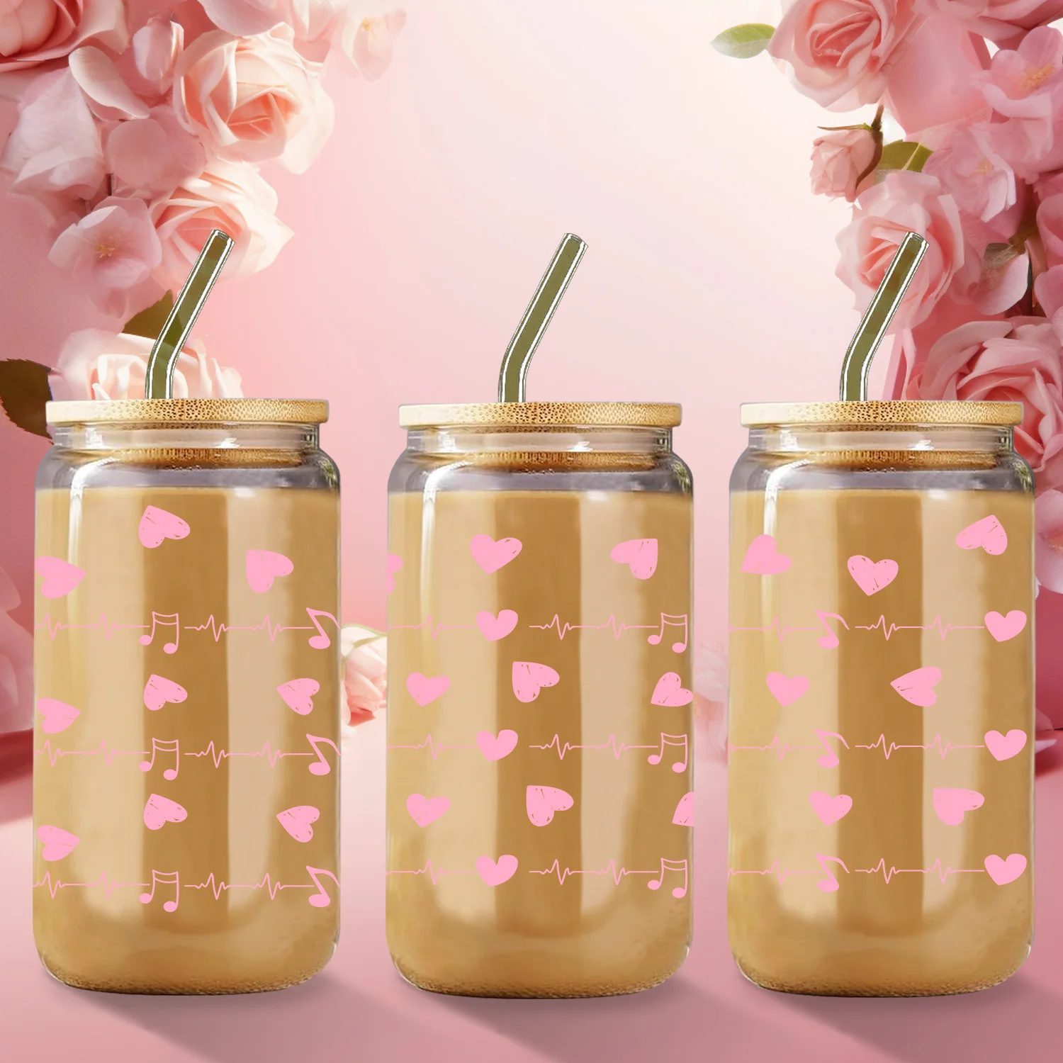1pc Heart Ecg 3d Pattern 16oz Sublimation High Borosilicate Glass Coffee Cup With Lid And Straw Valentine's Day Gifts
1pc Heart Ecg 3d Pattern 16oz Sublimation High Borosilicate Glass Coffee Cup With Lid And Straw Valentine's Day Gifts