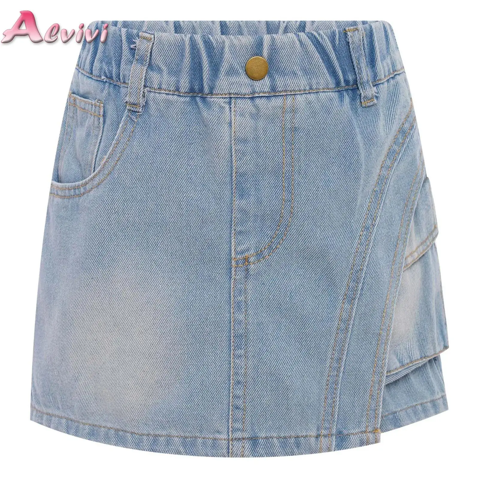 Kids Girls Fashion Front Panel Denim Shorts Elastic Waistband Culotte with Pockets for Birthday Picnic Park Vacation Beach
Kids Girls Fashion Front Panel Denim Shorts Elastic Waistband Culotte with Pockets for Birthday Picnic Park Vacation Beach