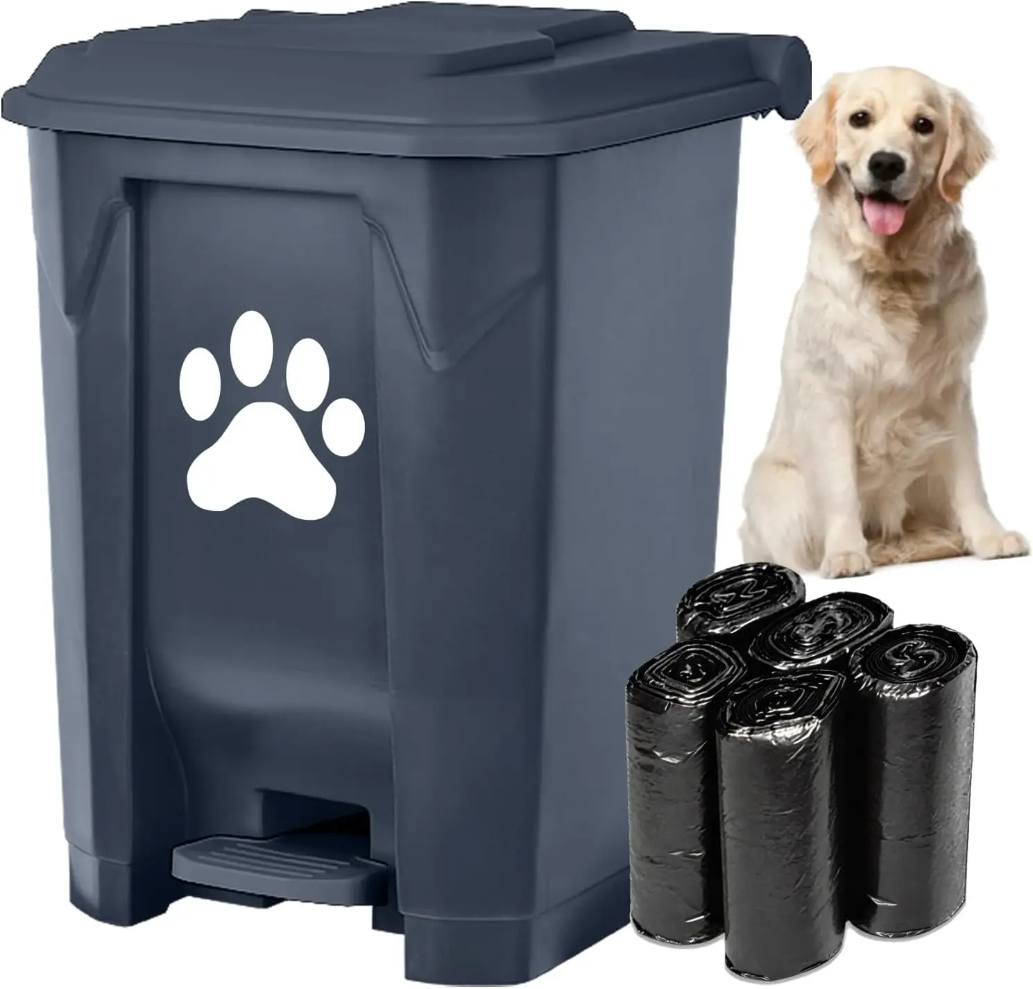 Dog Poop Trash Can with Lid Outdoor Pet Waste Station Hands-Free Pedal Removable Inner Bin for Garden Yard Use
Dog Poop Trash Can with Lid Outdoor Pet Waste Station Hands-Free Pedal Removable Inner Bin for Garden Yard Use
