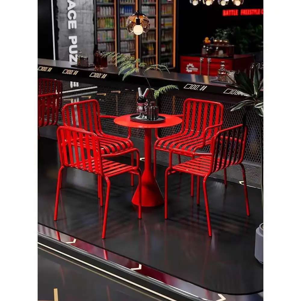 Table and chair courtyard cafe balcony outdoor open-air wrought iron table and chair combination
Table and chair courtyard cafe balcony outdoor open-air wrought iron table and chair combination