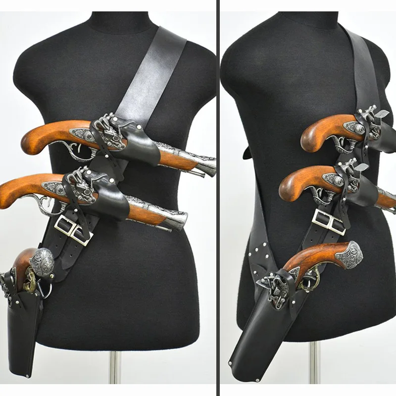 Pirate Leather Shoulder Belt Flintlock Holster Steampunk Blunderbuss Pistol Gun Holder Buccaneer Cosplay Costume Baldric LARP
Pirate Leather Shoulder Belt Flintlock Holster Steampunk Blunderbuss Pistol Gun Holder Buccaneer Cosplay Costume Baldric LARP