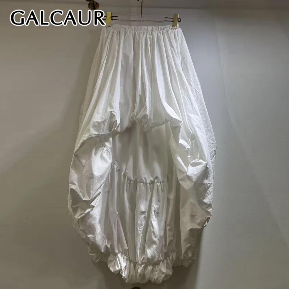 GALCAUR Solid Loose Spliced High Street Skirt for Women Patchwork Elastic Waist Irregular Midi Skirts Female Fashion New Style
GALCAUR Solid Loose Spliced High Street Skirt for Women Patchwork Elastic Waist Irregular Midi Skirts Female Fashion New Style
