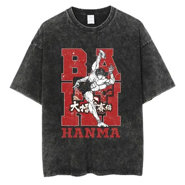 Baki Hanma Tournament Graphic Tee Acid Washed Oversized Cotton Harajuku Streetwear Crewneck Men’s Women’s 2026 Fight Tees
Baki Hanma Tournament Graphic Tee Acid Washed Oversized Cotton Harajuku Streetwear Crewneck Men’s Women’s 2026 Fight Tees