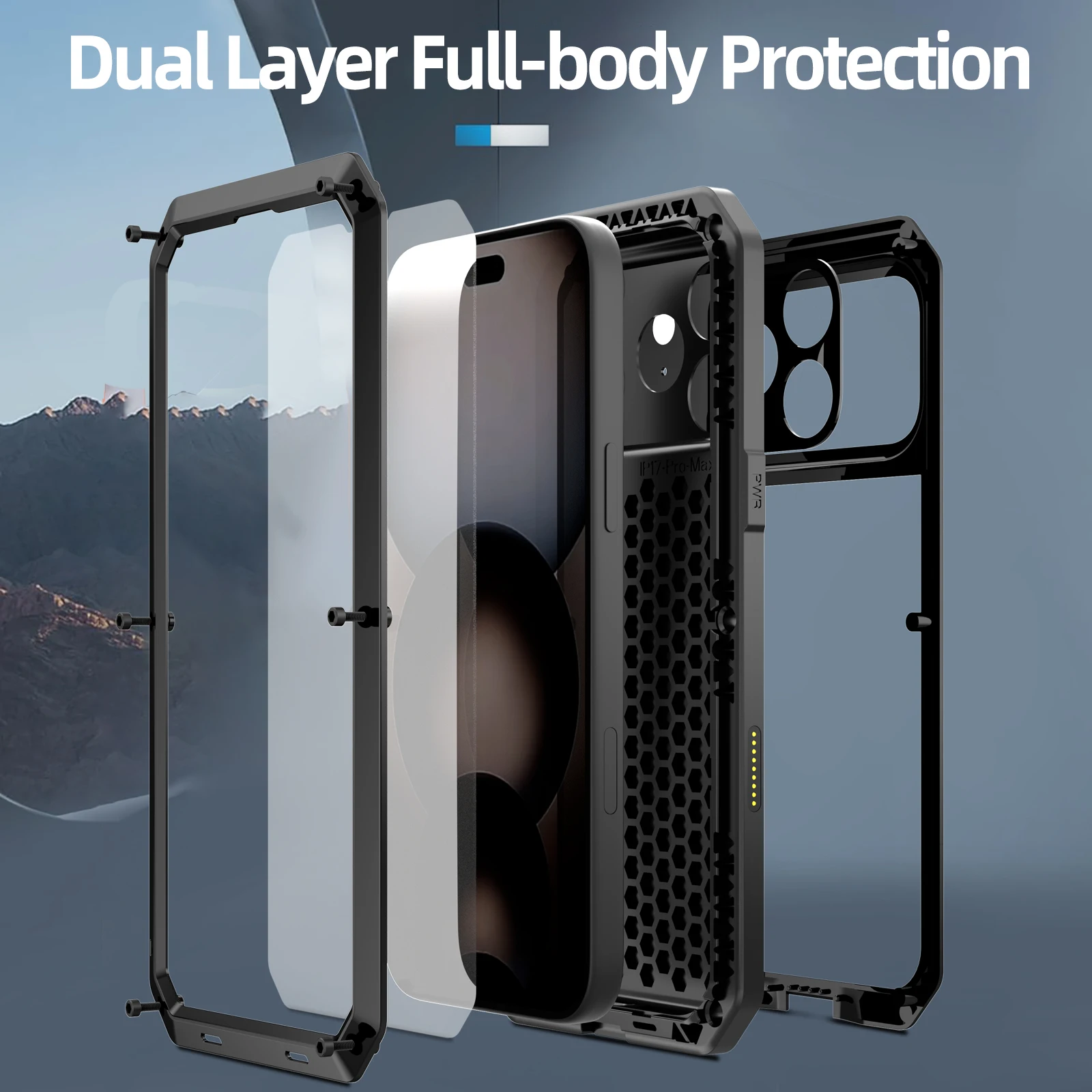 Case For iPhone 17 Air 16e 16 15 14 13 12 Pro Max Xs Xr 8 7 Plus Luxury Heavy Tank Doom Shockproof Metal Cover Glass Screen
Case For iPhone 17 Air 16e 16 15 14 13 12 Pro Max Xs Xr 8 7 Plus Luxury Heavy Tank Doom Shockproof Metal Cover Glass Screen
