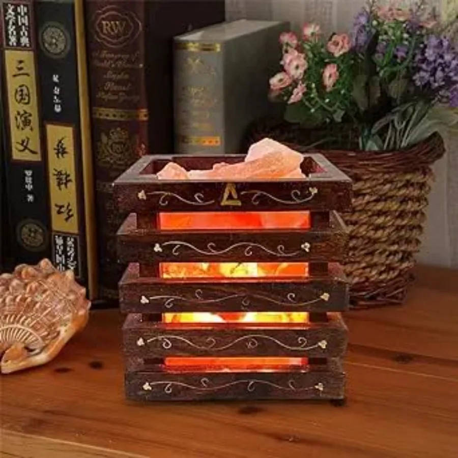 Wooden Basket Himalayan Pink Salt Lamp, Dimmable, Classic Design, Extra Pair of Bulb, Unique Gift idea
Wooden Basket Himalayan Pink Salt Lamp, Dimmable, Classic Design, Extra Pair of Bulb, Unique Gift idea