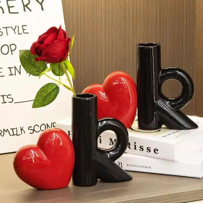 Ceramic Vase Cartoon Letter OK Creative Hollowed-out and Spliced Letter Vase Terrarium Room Decoration Accessories
Ceramic Vase Cartoon Letter OK Creative Hollowed-out and Spliced Letter Vase Terrarium Room Decoration Accessories 