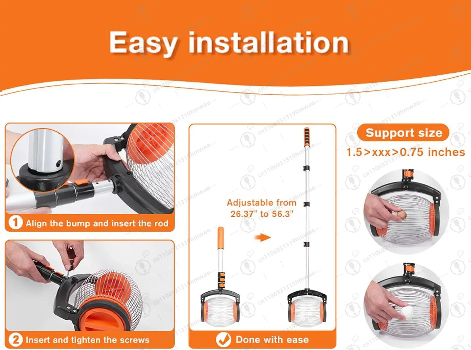 Adjustable Nut Picker Upper Roller 26.37-56.3Inch for Acorns Walnuts Chestnuts Apples Tennis Balls
Adjustable Nut Picker Upper Roller 26.37-56.3Inch for Acorns Walnuts Chestnuts Apples Tennis Balls