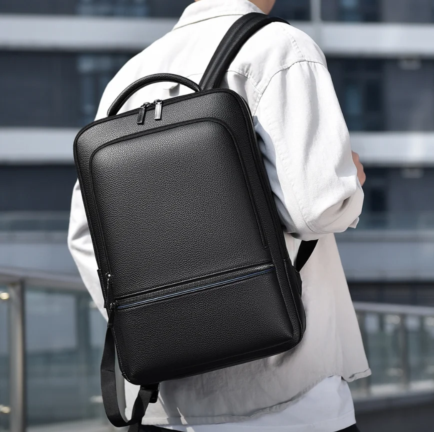 Fashionable Unisex PU Leather Waterproof Mens School Backpack Travel Laptop Bag Backpacks Briefcase Design with USB
Fashionable Unisex PU Leather Waterproof Mens School Backpack Travel Laptop Bag Backpacks Briefcase Design with USB