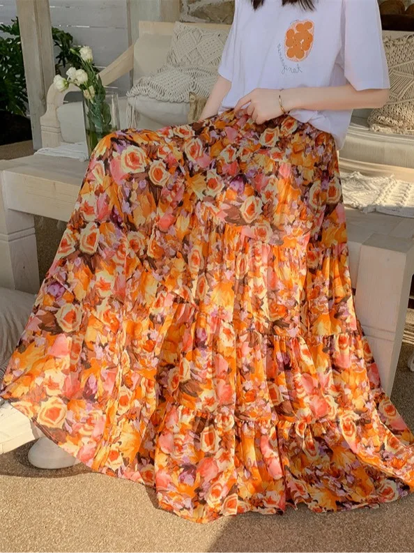 Floral A-Line Skirt Women's Cake Skirt Summer 2026 New Ele Splicing Drifting Crossbody Large Swing Polyester Chiffon f...
Floral A-Line Skirt Women's Cake Skirt Summer 2026 New Ele Splicing Drifting Crossbody Large Swing Polyester Chiffon f...