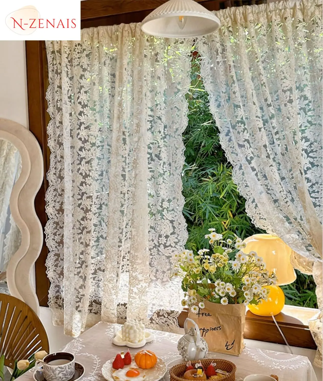 2 Pcs White Tulle Lace Embroidered Sheer Curtains for Living Room Bedroom Dining Retro Luxury Decor Door Kitchen Short Curtain
2 Pcs White Tulle Lace Embroidered Sheer Curtains for Living Room Bedroom Dining Retro Luxury Decor Door Kitchen Short Curtain