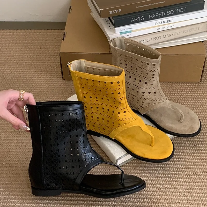 Retro Women Shoes Exquisite Open Toe Summer Boots for Woman Fashion Hollowed Out Vacation Casual Shoe Designer Shoes Botas Mujer
Retro Women Shoes Exquisite Open Toe Summer Boots for Woman Fashion Hollowed Out Vacation Casual Shoe Designer Shoes Botas Mujer