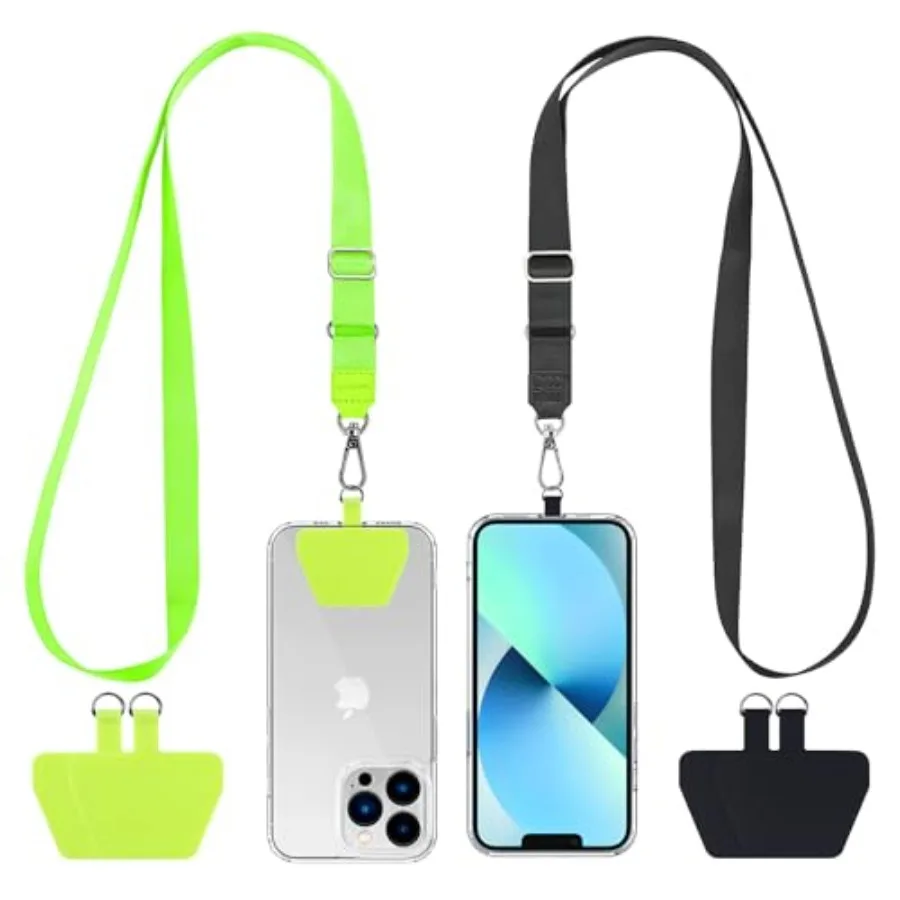 Phone Lanyard 2 Pcs Adjustable Neck Strap, 4 Pcs Patches, Universal Crossbody Multifuctional Patch Cell Phone Lanyards Compatib
Phone Lanyard 2 Pcs Adjustable Neck Strap, 4 Pcs Patches, Universal Crossbody Multifuctional Patch Cell Phone Lanyards Compatib