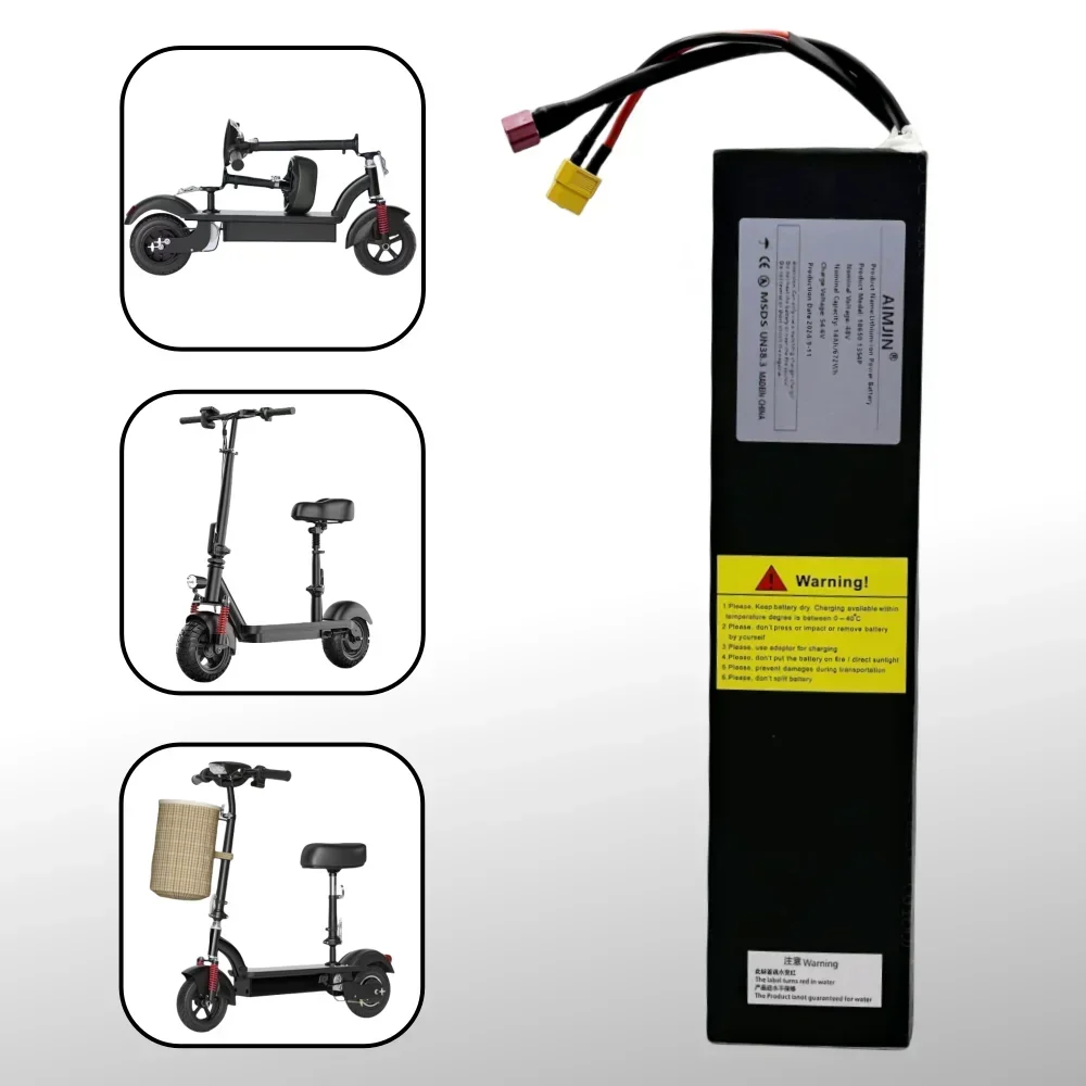13S4P 672Wh Lithium Ion Battery Pack 48V 14Ah Suitable for Kugoo M4/M4Pro Electric Scooter Battery 14000mAh Built in BMS
13S4P 672Wh Lithium Ion Battery Pack 48V 14Ah Suitable for Kugoo M4/M4Pro Electric Scooter Battery 14000mAh Built in BMS