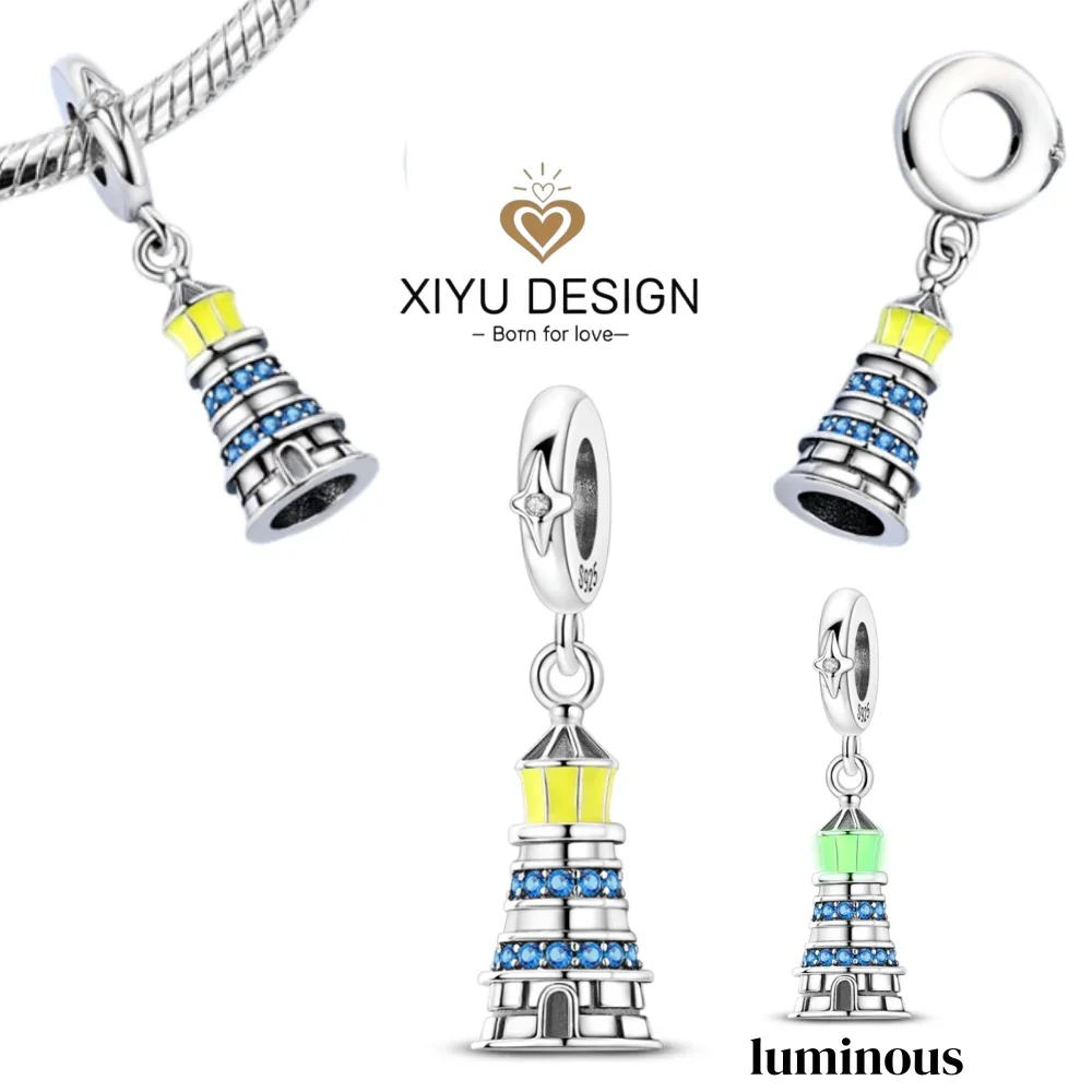 925Sterling Silver Graduation Luminous Travel Lighthouse Charm Pendant DIY Bracelet Necklace Women Exquisite Jewelry Travel Gift
925Sterling Silver Graduation Luminous Travel Lighthouse Charm Pendant DIY Bracelet Necklace Women Exquisite Jewelry Travel Gift