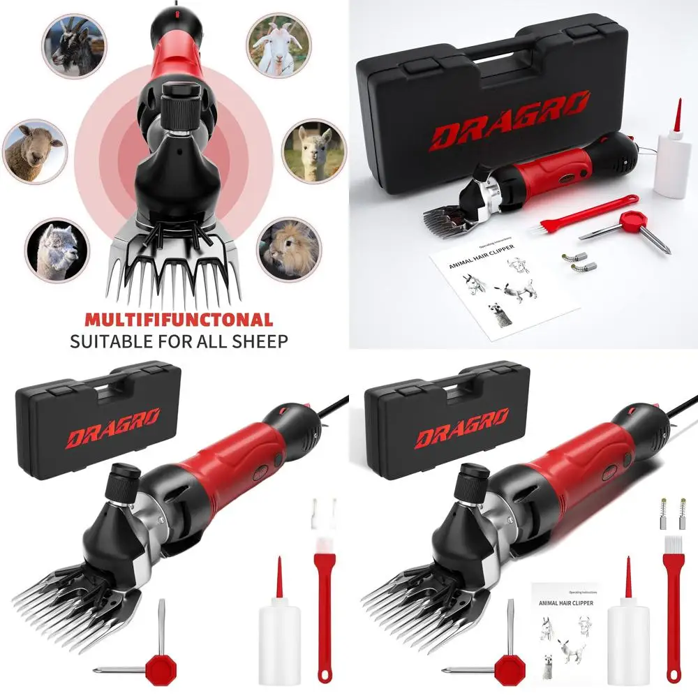 High-Performance 500W Electric Sheep Shears, 6-Speed Adjustable, Ideal for Grooming Sheep, Goats, and Animals with Thick Coats
High-Performance 500W Electric Sheep Shears, 6-Speed Adjustable, Ideal for Grooming Sheep, Goats, and Animals with Thick Coats