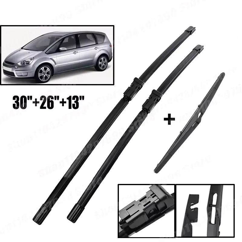 Wiper LHD Front & Rear Wiper Blades Set For Ford S-Max Smax 2009 - 2015 Windshield Windscreen Window Brushes 30"+26"+13"
Wiper LHD Front & Rear Wiper Blades Set For Ford S-Max Smax 2009 - 2015 Windshield Windscreen Window Brushes 30"+26"+13"