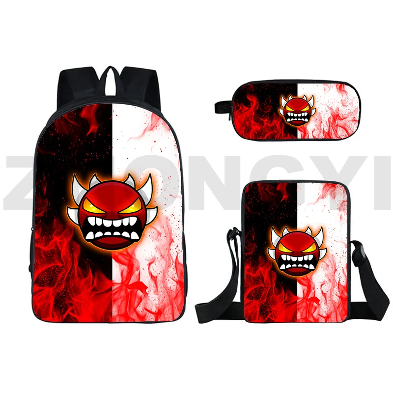 3D Printed Game Angry Geometry Dash Backpack 3 in 1 Set Canvas Bookbag Boys Outdoor Sport School Bags Vintage Crossbody Pen Box
3D Printed Game Angry Geometry Dash Backpack 3 in 1 Set Canvas Bookbag Boys Outdoor Sport School Bags Vintage Crossbody Pen Box