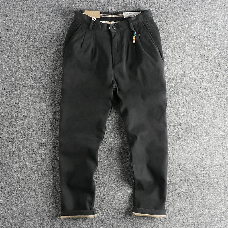 Retro Washed Cotton Casual Pants Men's Loose Thickened Warm Winter Long Trousers Comfortable Breathable Daily Wear Workwear
Retro Washed Cotton Casual Pants Men's Loose Thickened Warm Winter Long Trousers Comfortable Breathable Daily Wear Workwear