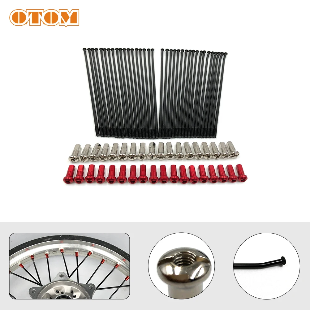 OTOM 36 Pcs Motorcycle 21" Front 18" 19" Rear Wheel Rim Spokes with Nipples For HONDA CRF 250 450 Bicycle Steel Wire Spoke Caps
OTOM 36 Pcs Motorcycle 21" Front 18" 19" Rear Wheel Rim Spokes with Nipples For HONDA CRF 250 450 Bicycle Steel Wire Spoke Caps
