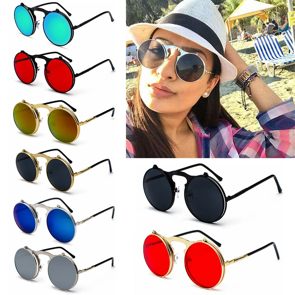 Summer Circle Glasses UV Protection Eyewear Steampunk Sunglasses Flip-Up Sunglasses Round Sunglasses
Summer Circle Glasses UV Protection Eyewear Steampunk Sunglasses Flip-Up Sunglasses Round Sunglasses