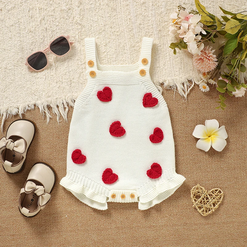 Newborn Baby Bodysuit Knitted Infant Girl Jumpsuit Sleeveless Summer Toddler Kid Clothes Fashion Solid Ruffles Cute Loving 0-18M
Newborn Baby Bodysuit Knitted Infant Girl Jumpsuit Sleeveless Summer Toddler Kid Clothes Fashion Solid Ruffles Cute Loving 0-18M