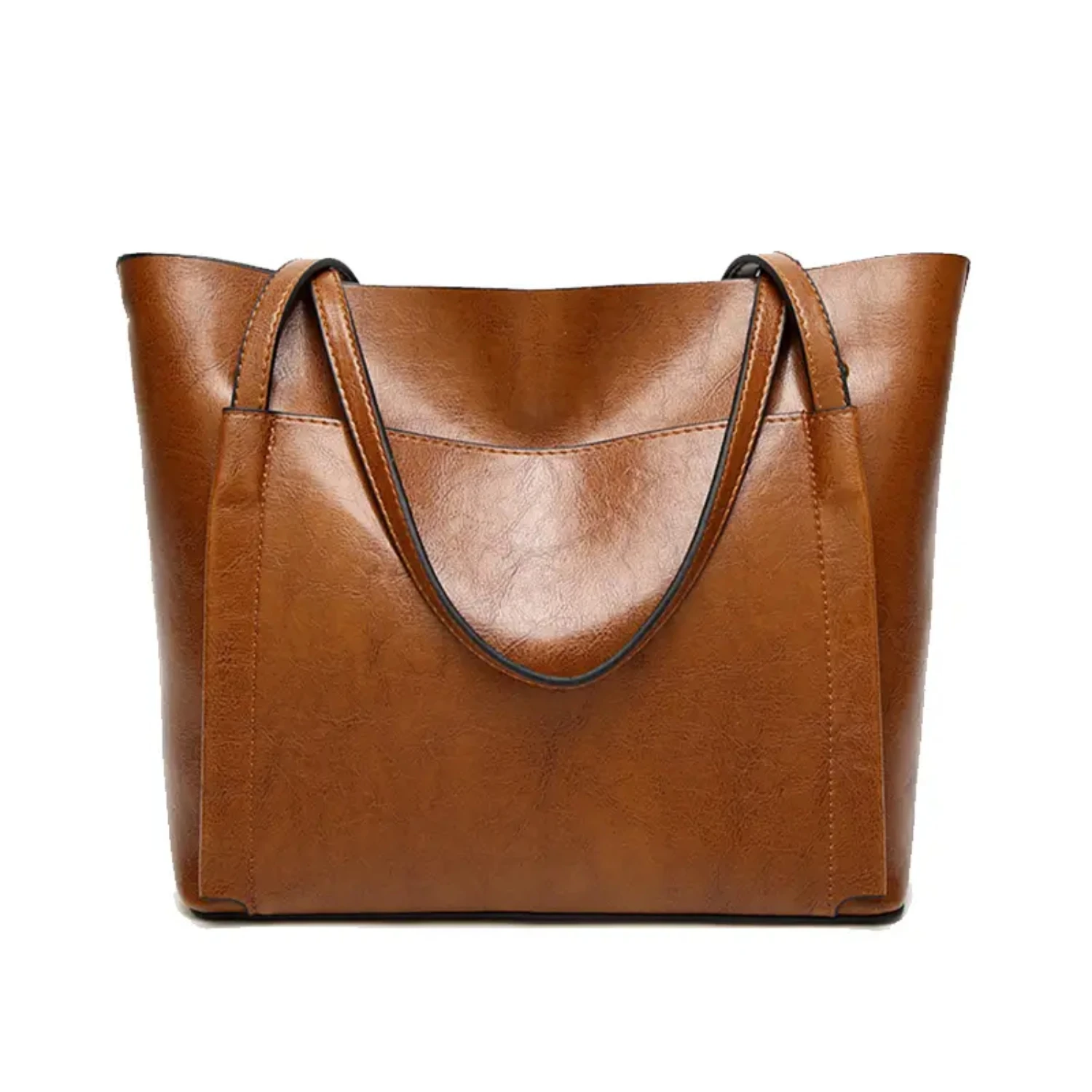 Retro Style Shoulder Bag, Women's Solid Color Faux Leather Handbag With Adjustable Strap
Retro Style Shoulder Bag, Women's Solid Color Faux Leather Handbag With Adjustable Strap