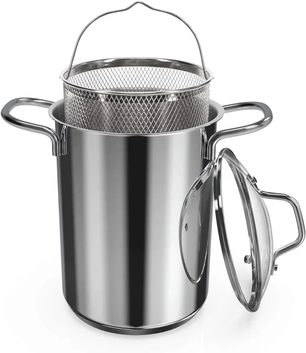 Stainless Steel Asparagus Steamer with Removable Basket and Lid - BPA-Free 4.1 Qt Cooker for Vegetables and Pasta
Stainless Steel Asparagus Steamer with Removable Basket and Lid - BPA-Free 4.1 Qt Cooker for Vegetables and Pasta