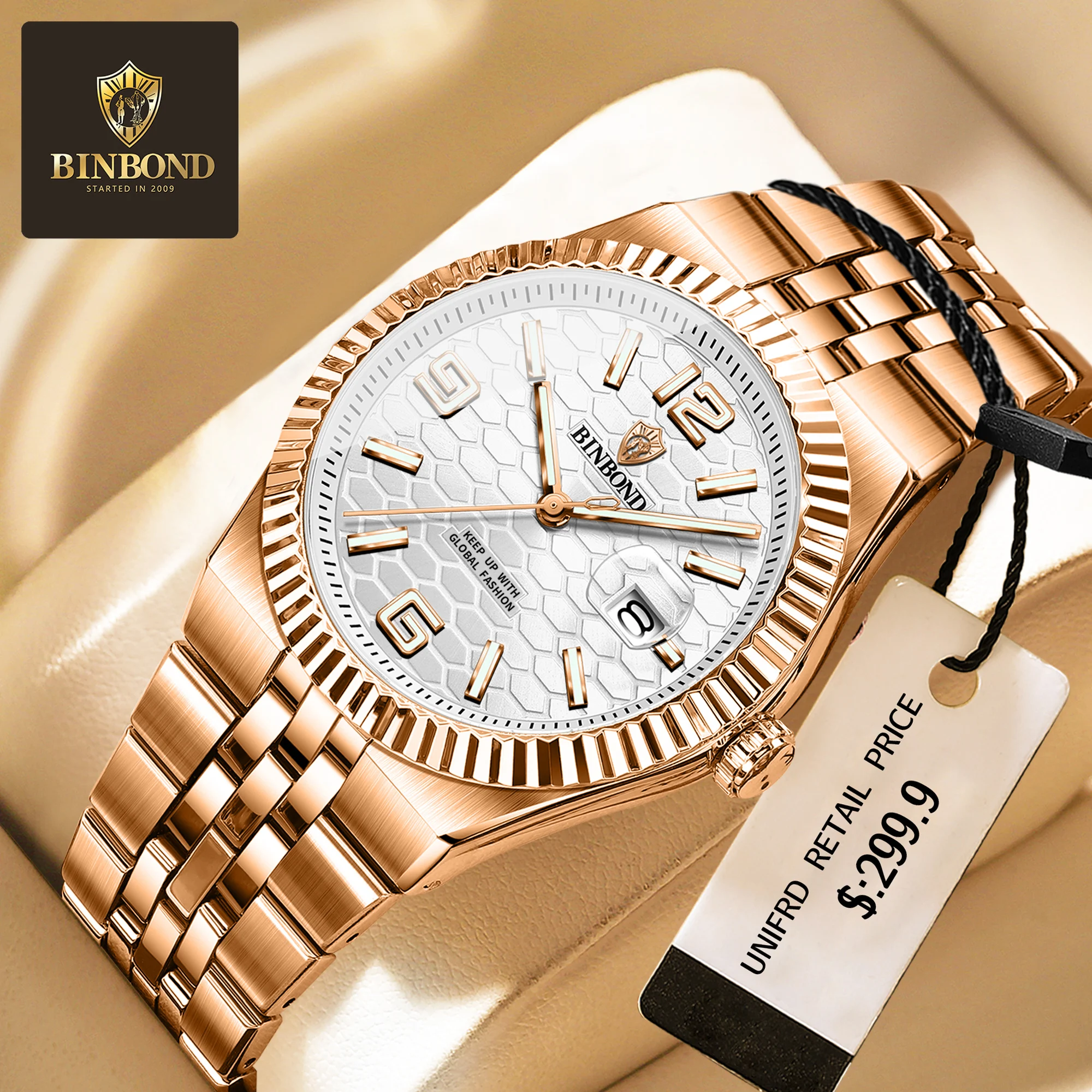 BINBOND Advanced Fashion Men's Quartz Watch Men's Original Watch Waterproof Night Light Date Week Stainless Steel Watch Men's
BINBOND Advanced Fashion Men's Quartz Watch Men's Original Watch Waterproof Night Light Date Week Stainless Steel Watch Men's