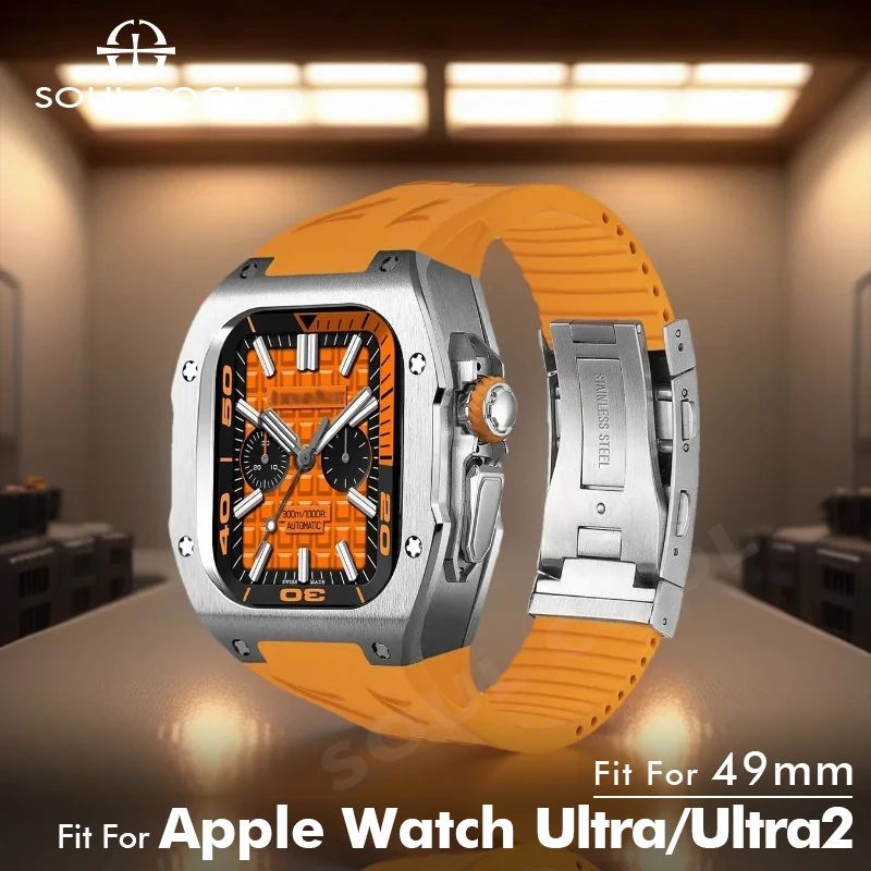 Модифицированный комплект для Apple Watch Ultra 49 мм Soul Cool Mod Kit Titanium чехол Роскошная защита iWatch Ultra 2 аксессуары ремешок
Модифицированный комплект для Apple Watch Ultra 49 мм Soul Cool Mod Kit Titanium чехол Роскошная защита iWatch Ultra 2 аксессуары ремешок