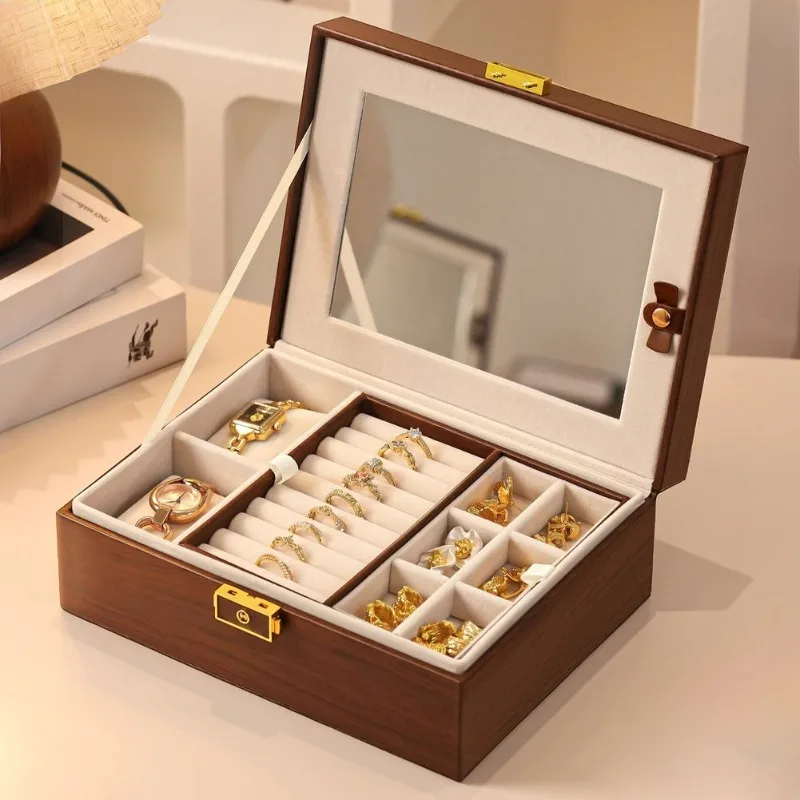 Vintage Jewelry Storage Box Leather Earring Organizer Case Large Capacity Necklace Display Boxes Luxury Bracelet Collection Case
Vintage Jewelry Storage Box Leather Earring Organizer Case Large Capacity Necklace Display Boxes Luxury Bracelet Collection Case