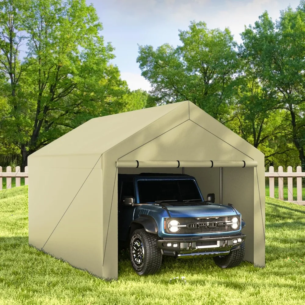 10x20ft Heavy Duty Canopy Storage Shed, Portable Garage with Removable Sidewalls & Doors, All-Season Tarp for Car, Customized
10x20ft Heavy Duty Canopy Storage Shed, Portable Garage with Removable Sidewalls & Doors, All-Season Tarp for Car, Customized