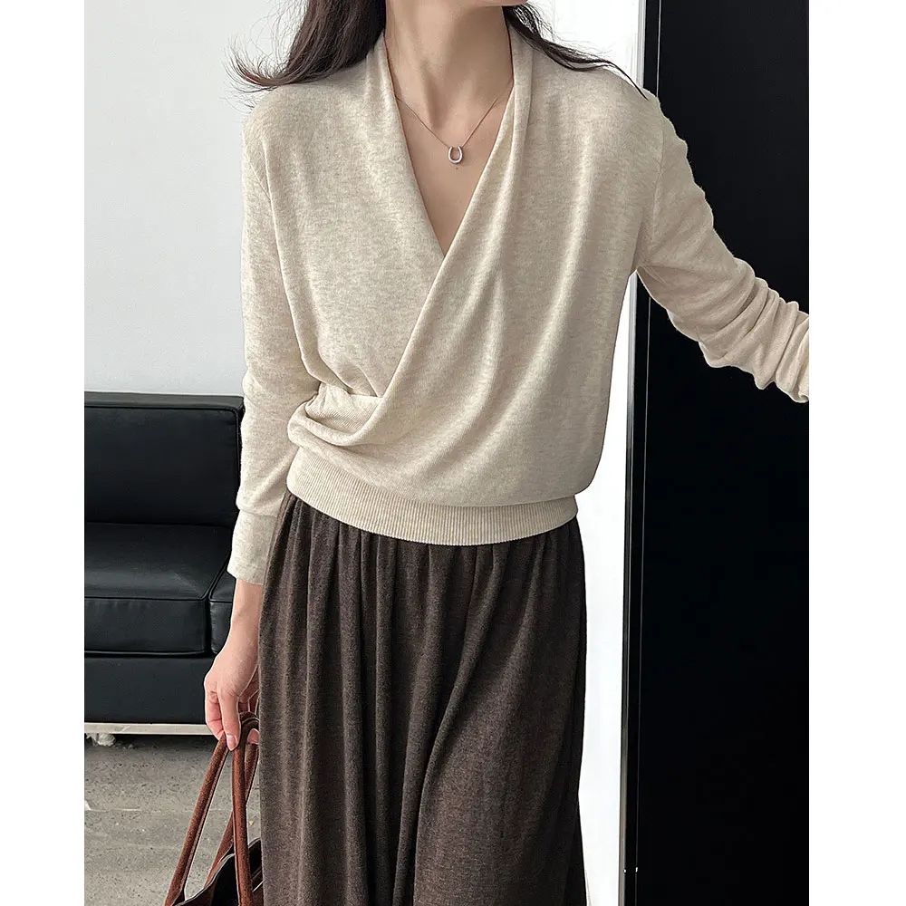 Осень 2021, женские пуловеры с длинным рукавом и v-образным вырезом, женские топы и блузки, модные футболки Blusas Roupa Feminina
Осень 2021, женские пуловеры с длинным рукавом и v-образным вырезом, женские топы и блузки, модные футболки Blusas Roupa Feminina