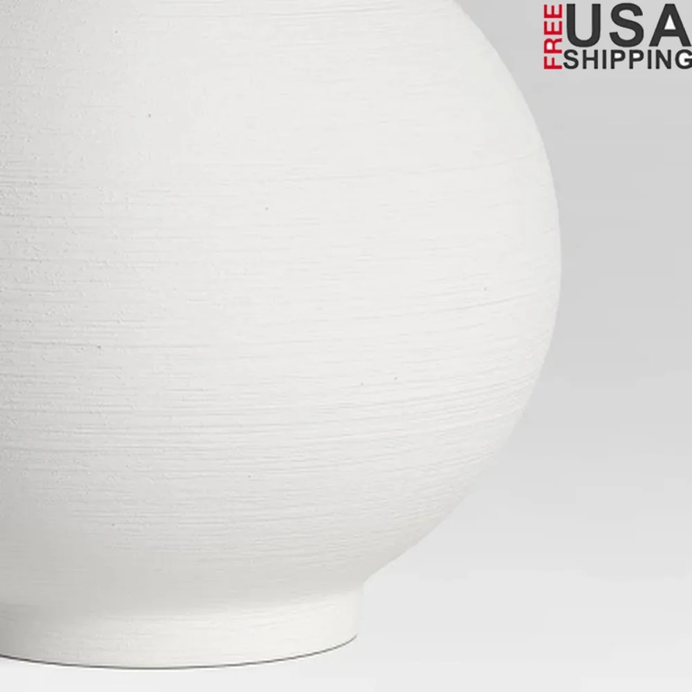Elegant Round Ceramic Textured Vase Watertight Tabletop Decor Flowers Dried Stems Home Accent 7.75in Height
Elegant Round Ceramic Textured Vase Watertight Tabletop Decor Flowers Dried Stems Home Accent 7.75in Height