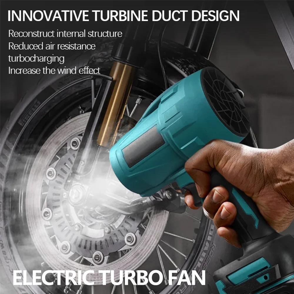 High Power Brushless Cordless Electric Turbo Fan Blowers Handheld Dust Blowing Tools Adjustable Speed With 2 Batteries And Pin
High Power Brushless Cordless Electric Turbo Fan Blowers Handheld Dust Blowing Tools Adjustable Speed With 2 Batteries And Pin