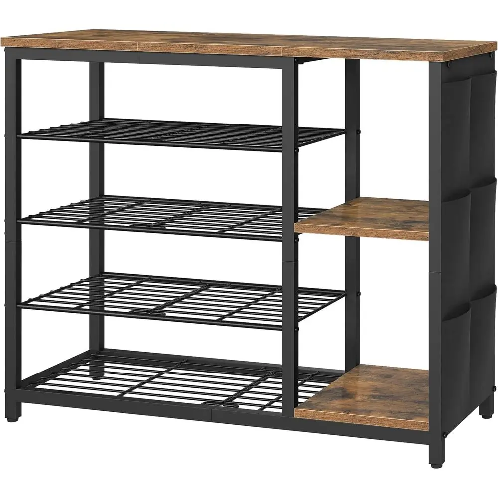 Industrial 5-Tier Shoe Rack, Metal Shoe Storage Organizer with Side rd ket, Entryway Heavy Duty Shoe Shel or Small Spaces, Entry
Industrial 5-Tier Shoe Rack, Metal Shoe Storage Organizer with Side rd ket, Entryway Heavy Duty Shoe Shel or Small Spaces, Entry
