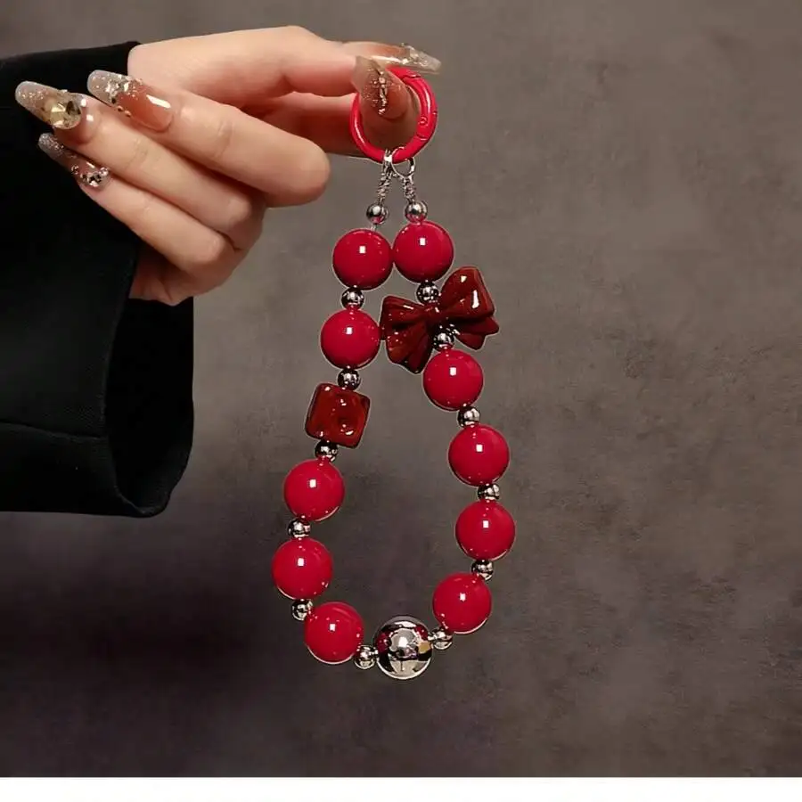 Red Bow Beaded Phone Strap Keychain Bag Pendant Fashion Accessory For Adults
Red Bow Beaded Phone Strap Keychain Bag Pendant Fashion Accessory For Adults