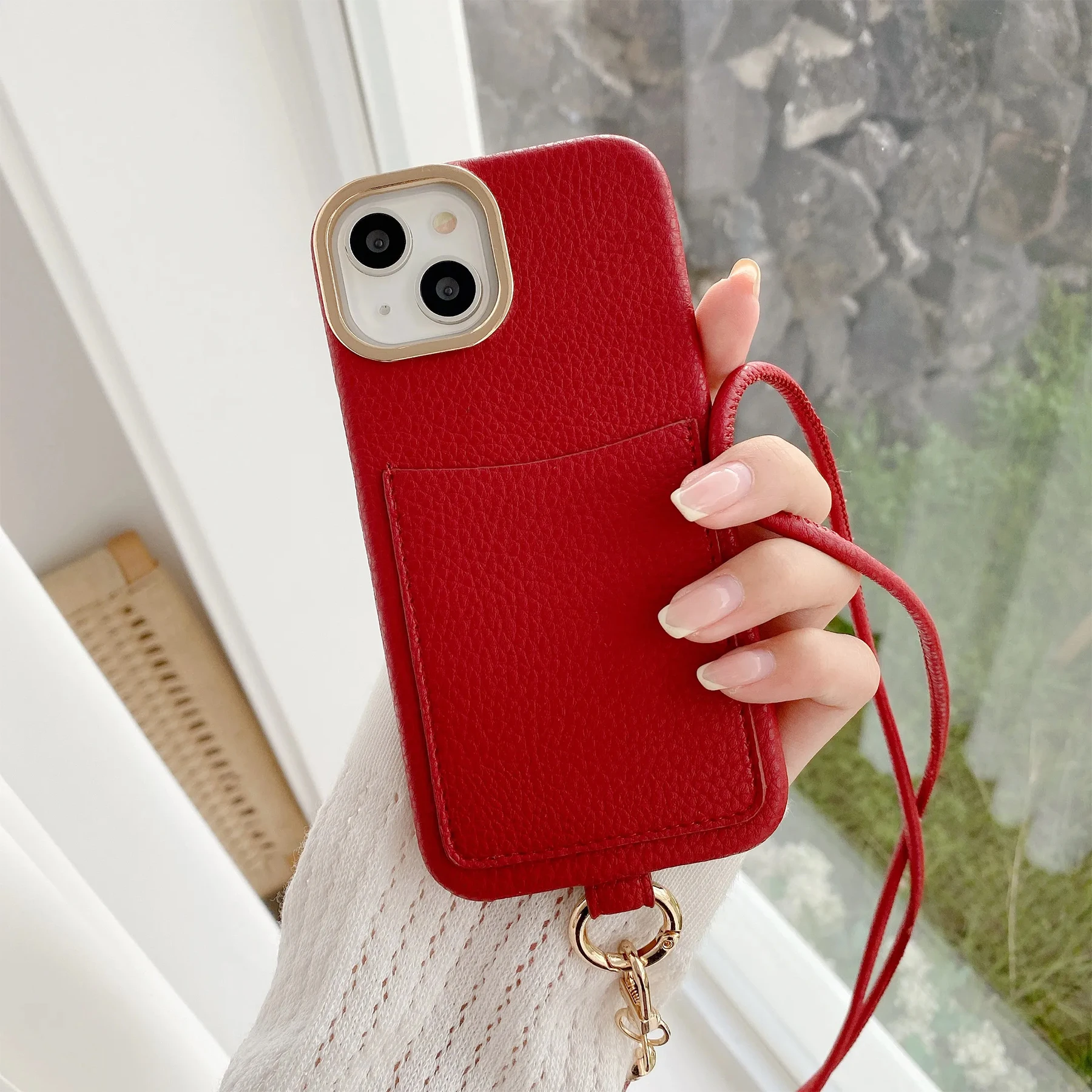 Lanyard Crossbody Pebble Leather Card Holder Phone Case For iPhone15 14 13 12 11ProMax 15 14Plus Protective cover
Lanyard Crossbody Pebble Leather Card Holder Phone Case For iPhone15 14 13 12 11ProMax 15 14Plus Protective cover