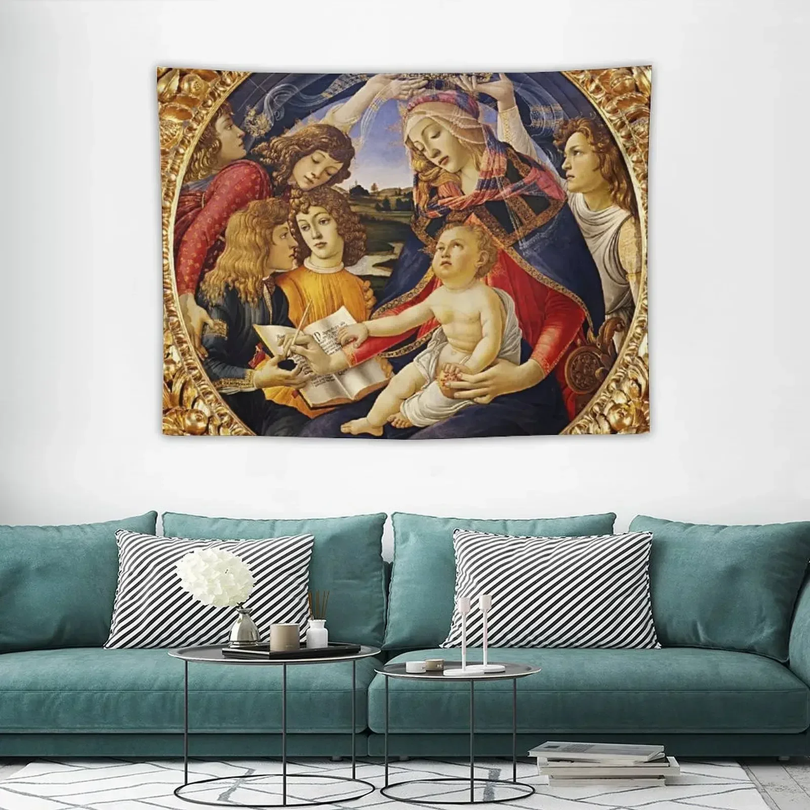 Magnificat Madonna, Botticelli Tapestry Wall Art Living Room Decoration Room Decor Cute Decoration Pictures Room Wall Tapestry
Magnificat Madonna, Botticelli Tapestry Wall Art Living Room Decoration Room Decor Cute Decoration Pictures Room Wall Tapestry