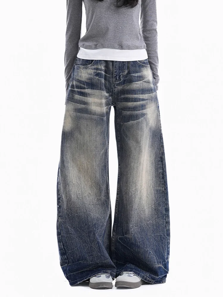High Waist Wide Leg Denim Jeans Women's Loose Fit Versatile Slimming Casual High Waist Vintage Large Size Denim Pants
High Waist Wide Leg Denim Jeans Women's Loose Fit Versatile Slimming Casual High Waist Vintage Large Size Denim Pants