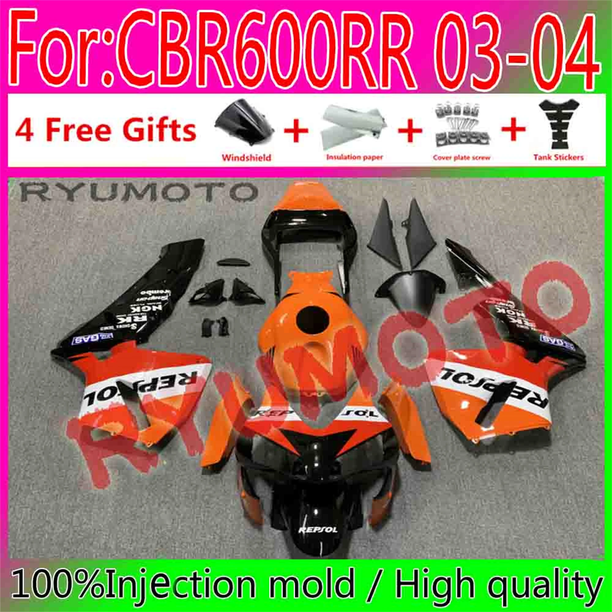 New ABS Motorcycle Whole Fairings Kit for HONDA CBR600RR F5 2003 2004 CBR600 CBR 600RR 03 04 Bodywork fairing
New ABS Motorcycle Whole Fairings Kit for HONDA CBR600RR F5 2003 2004 CBR600 CBR 600RR 03 04 Bodywork fairing