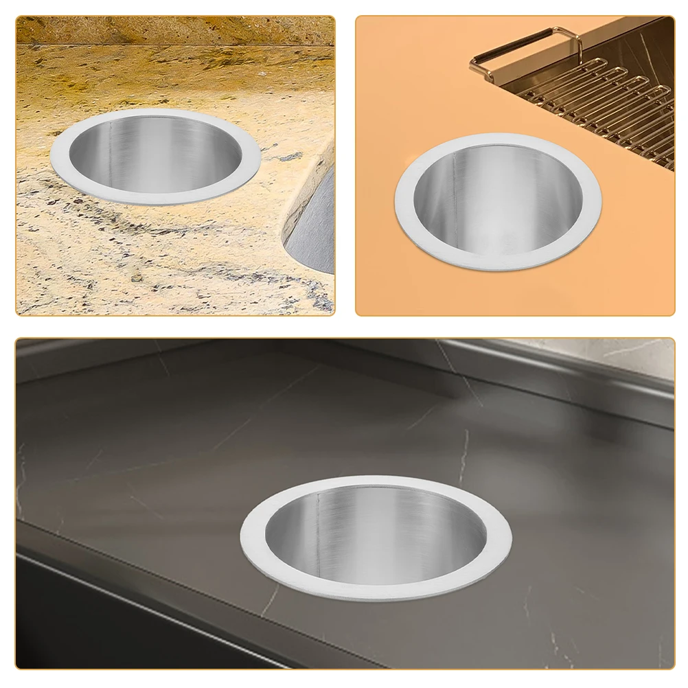Stainless Steel Kitchen Counter Trash Chute Round Built-In Waste Bin Grommet Countertop Drop-In Metal Trash Chute Grommets For
Stainless Steel Kitchen Counter Trash Chute Round Built-In Waste Bin Grommet Countertop Drop-In Metal Trash Chute Grommets For