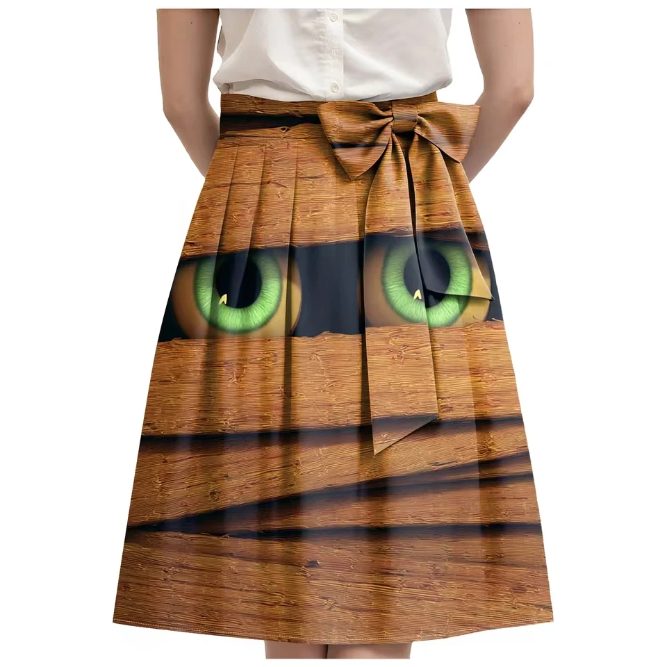 Ladies Fun Halloween Print Skirt Traditional A-Line Medium Length Skirt Lace Up Strap Bow Decorate Pleated Skirts
Ladies Fun Halloween Print Skirt Traditional A-Line Medium Length Skirt Lace Up Strap Bow Decorate Pleated Skirts