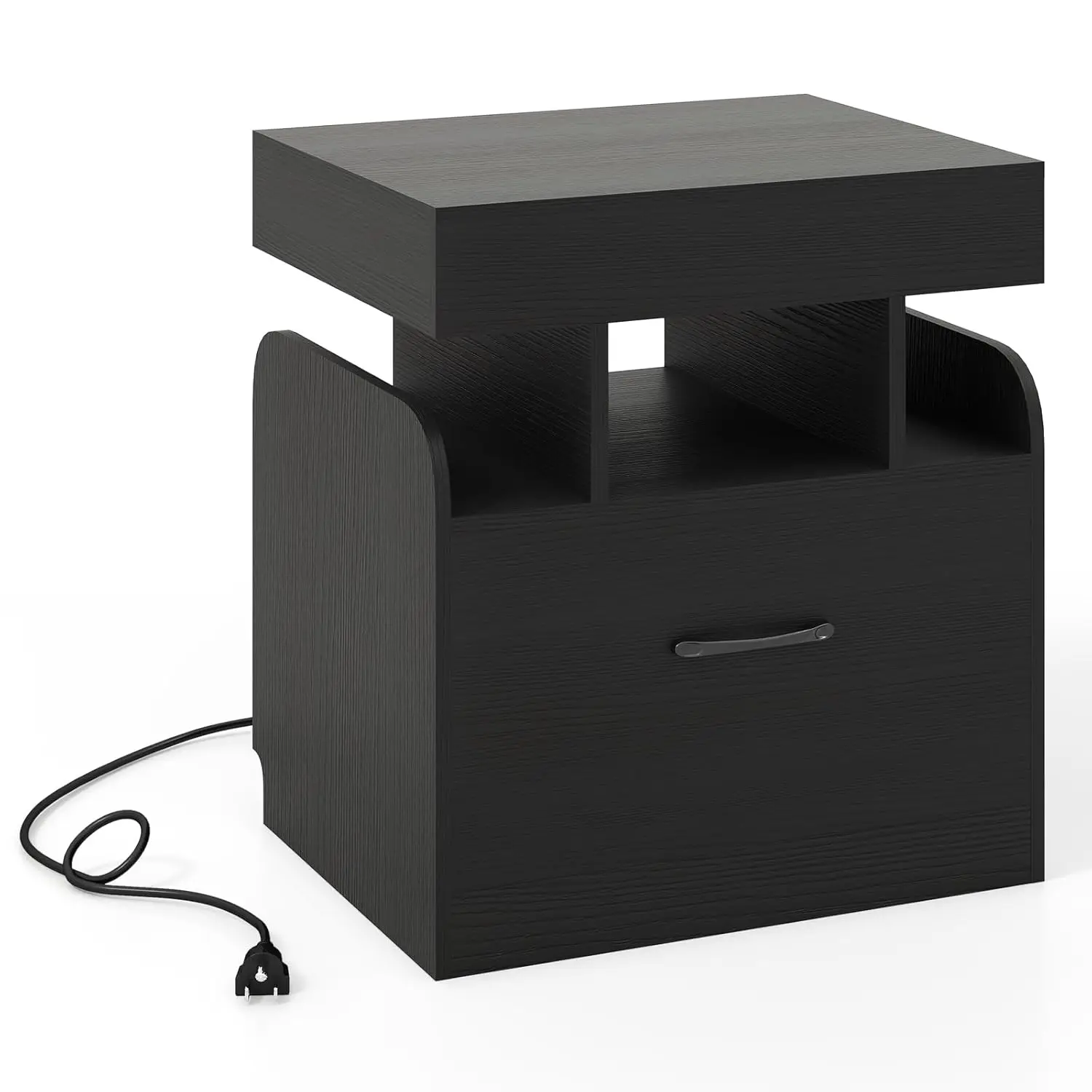 Nightstand With Charging Station, Bedside Table With Drawer & Sliding Top Storage, End Table With Tray & Open, Customized
Nightstand With Charging Station, Bedside Table With Drawer & Sliding Top Storage, End Table With Tray & Open, Customized