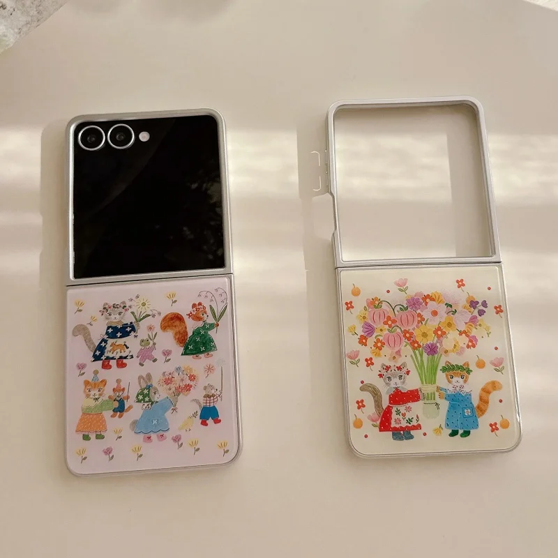 Korean Cute Flower Cat Painting Illustration Phone Case For Samsung Galaxy Z Flip 7 6 5 ZFlip6 ZFlip5 Protective Cover For Girls
Korean Cute Flower Cat Painting Illustration Phone Case For Samsung Galaxy Z Flip 7 6 5 ZFlip6 ZFlip5 Protective Cover For Girls