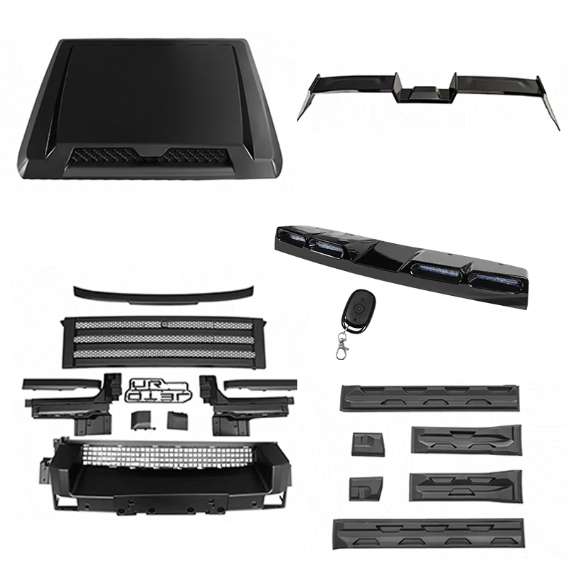 Dark Knight Body Kit Hood Cover Grille Light Bar Side Skirts and Spoiler Car Accessories for Jetour T2 Retrofit/Upgrade 2024-
Dark Knight Body Kit Hood Cover Grille Light Bar Side Skirts and Spoiler Car Accessories for Jetour T2 Retrofit/Upgrade 2024-