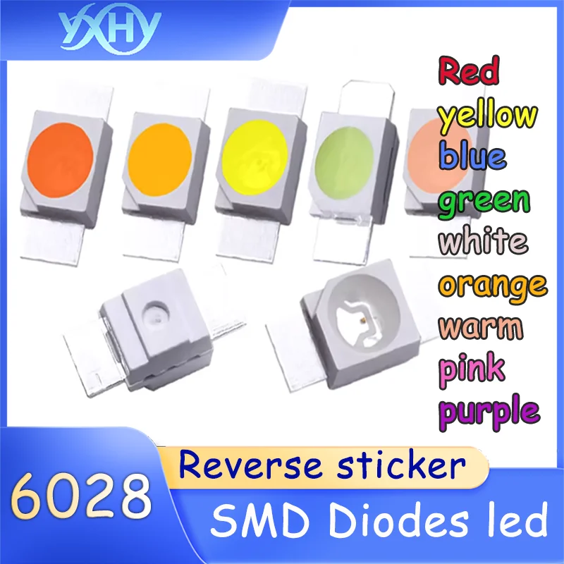 100pcs 6028 Light Emitting Diode SMD LED red, yellow,green... ice blue, pink lamp beads for mechanical keyboard backlighting
100pcs 6028 Light Emitting Diode SMD LED red, yellow,green... ice blue, pink lamp beads for mechanical keyboard backlighting