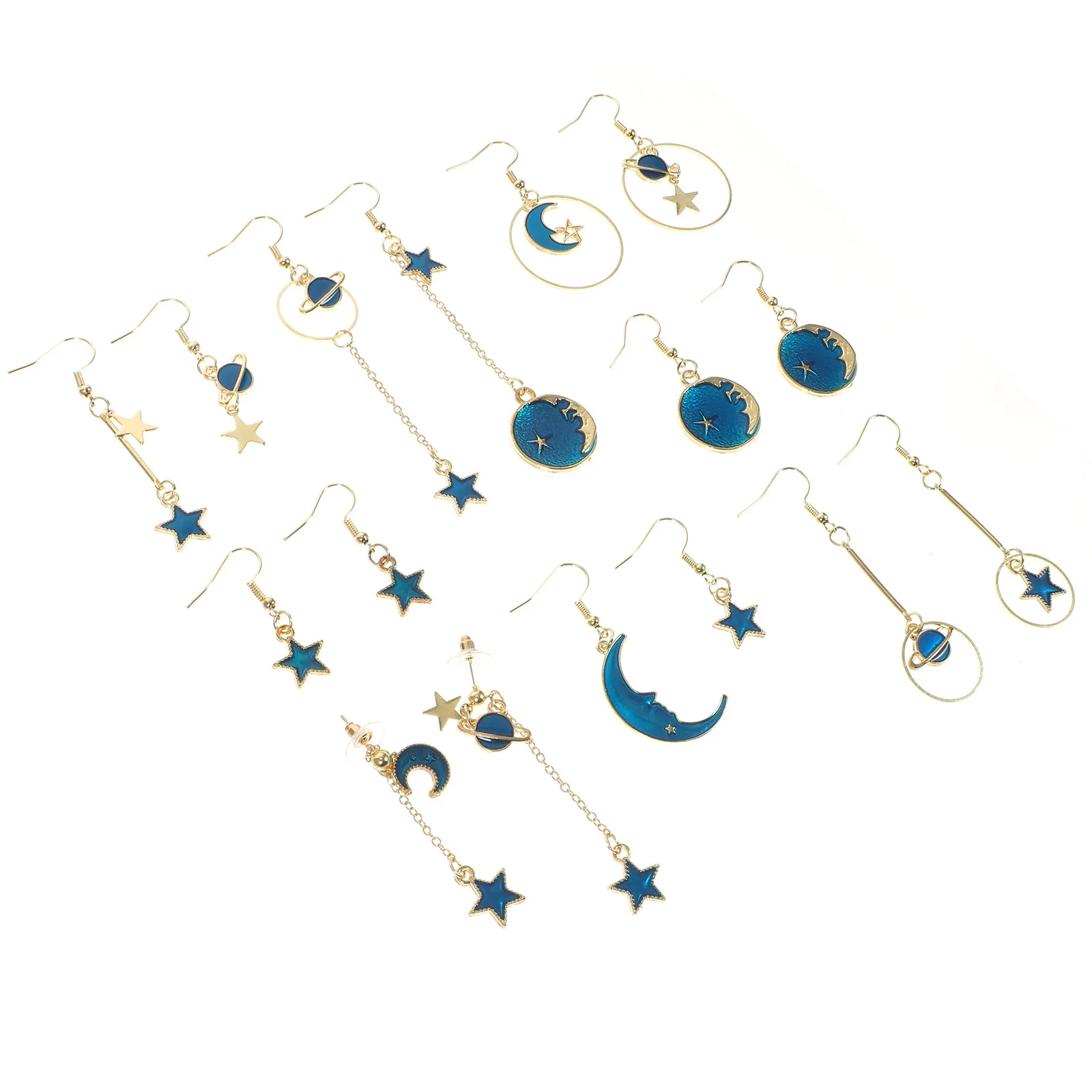 Marine Style Earrings Set Asymmetrical Dangle Stud Women Star Moon Jewelry Trendy Costumes 2023 Gifts
Marine Style Earrings Set Asymmetrical Dangle Stud Women Star Moon Jewelry Trendy Costumes 2023 Gifts