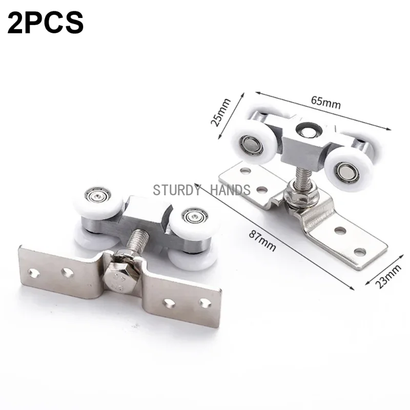2 pieces of nylon silent sliding door rollers 4 wheels glass door track hanging wheels hardware accessories
2 pieces of nylon silent sliding door rollers 4 wheels glass door track hanging wheels hardware accessories
