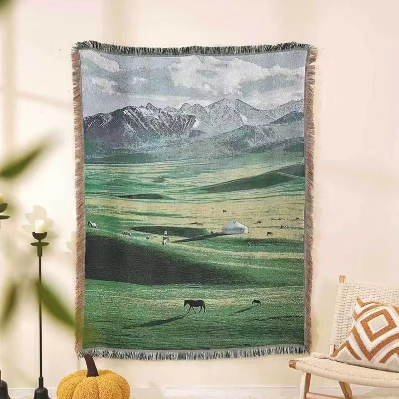 Rural Landscape Woven Tapestry Sofa Cover Home Decorative Throw Blanket Ethnic Style Rectangular Mixed Material Hand Washable
Rural Landscape Woven Tapestry Sofa Cover Home Decorative Throw Blanket Ethnic Style Rectangular Mixed Material Hand Washable